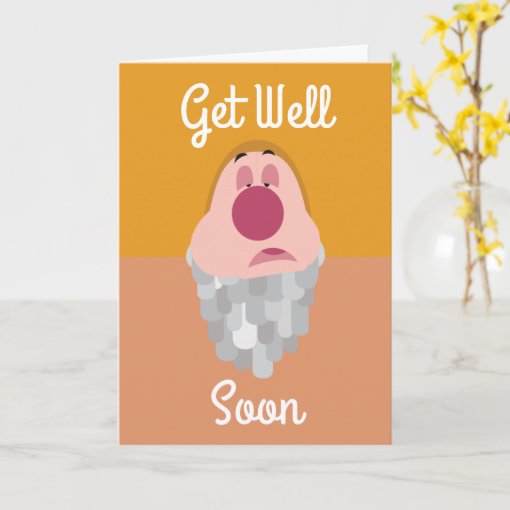 Seven Dwarfs | Sneezy - Get Well Soon Card | Zazzle