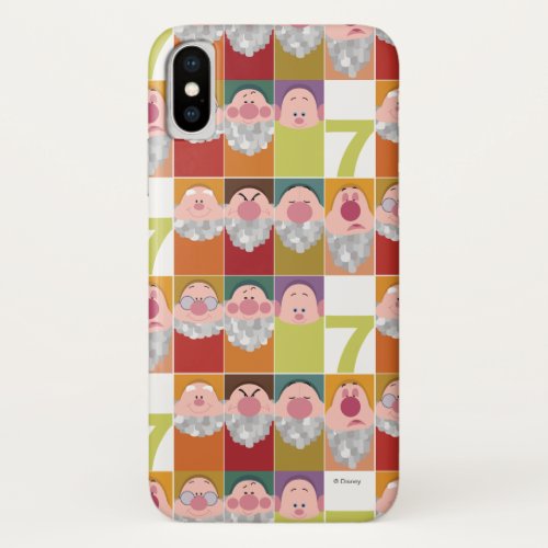 Seven Dwarfs Stylized Character Art iPhone X Case