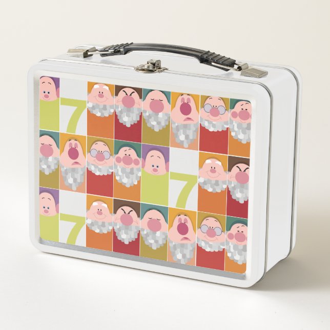 Seven Dwarfs Stylized Character Art Metal Lunch Box (Front)