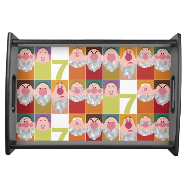 Seven Dwarfs Stylized Character Art Serving Tray (Front)