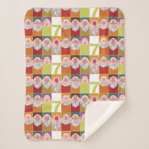 Seven Dwarfs Stylized Character Art Sherpa Blanket