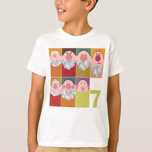 Seven Dwarfs Stylized Character Art T_Shirt