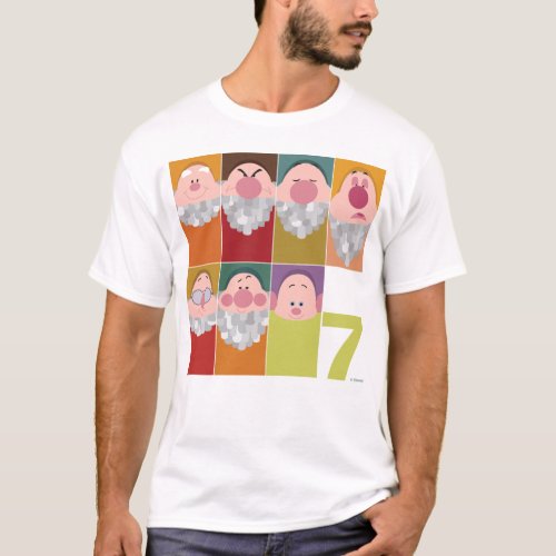 Seven Dwarfs Stylized Character Art T_Shirt