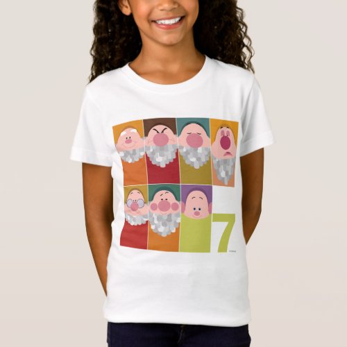 Seven Dwarfs Stylized Character Art T_Shirt