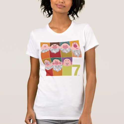 Seven Dwarfs Stylized Character Art T_Shirt