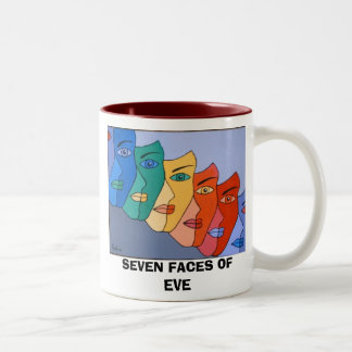 SEVEN FACES OF EVE Two-Tone COFFEE MUG