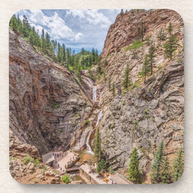 Seven Falls Colorado Beverage Coaster (Front)