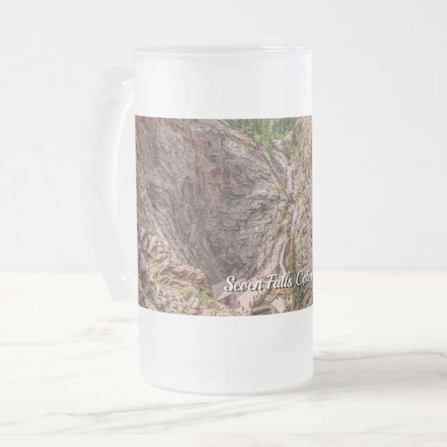 Seven Falls Colorado Frosted Mug (Front Left)