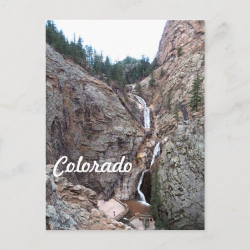 Seven Falls in Colorado Springs Colorado Postcard