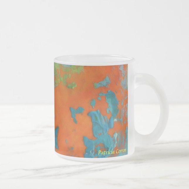 Seven Flavors of Crazy Frosted Glass Coffee Mug (Right)