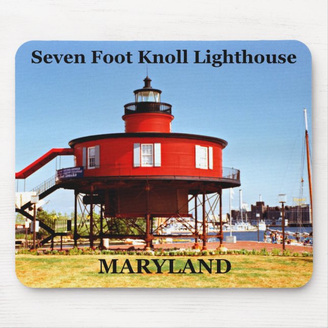 Seven Foot Knoll Lighthouse, Maryland Mousepad (Front)