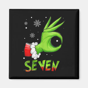 Seven Funny 6 7 Meme Santa Christmas Xmas Teacher Magnet