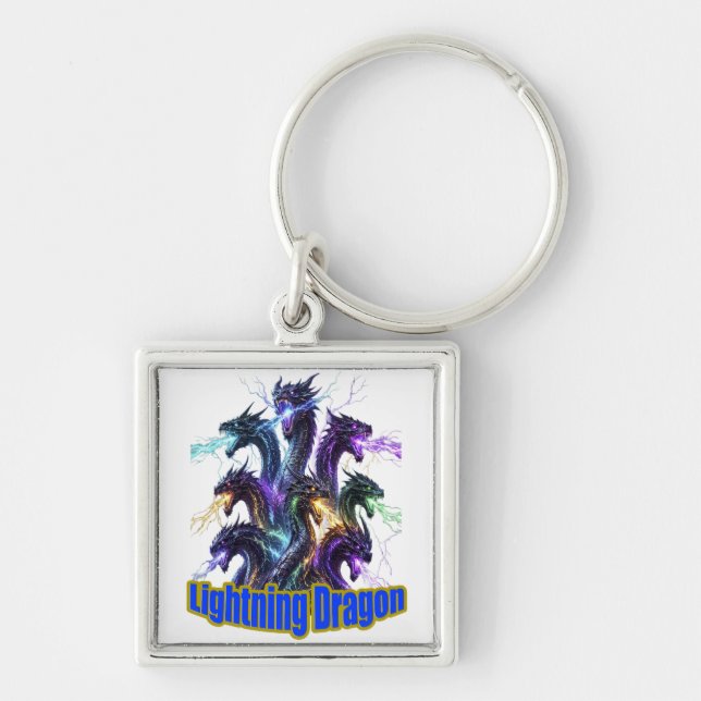 Seven-Headed Lightning Dragon Keychain (Front)