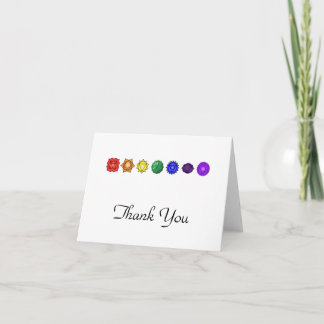 Seven Horizontal Chakras Thank You Card