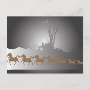 Seven Horses Postcard