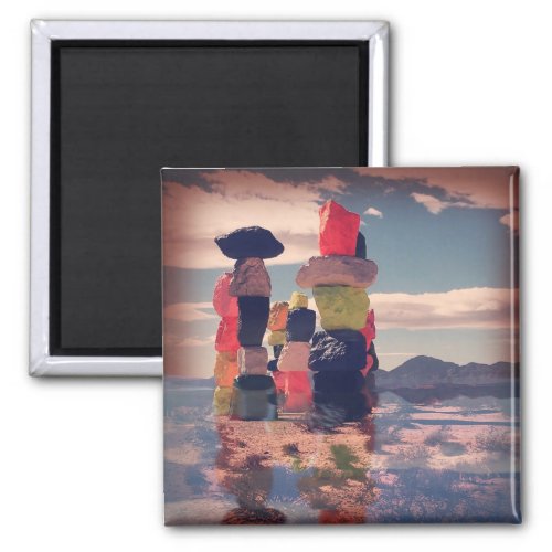 Seven Magic Mountains Magnet