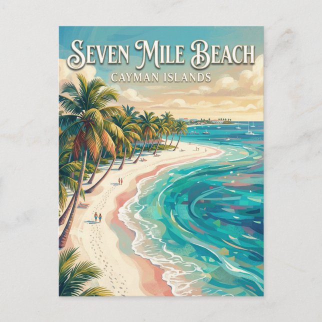 Seven Mile Beach Cayman Islands Postcard (Front)