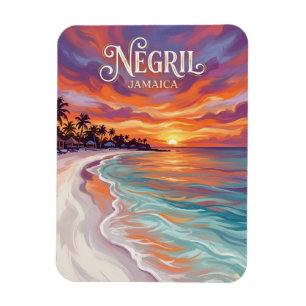 Seven Mile Beach Jamaica Magnet