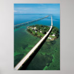 Seven Mile Bridge And Pigeon Key, Florida Keys Poster at Zazzle