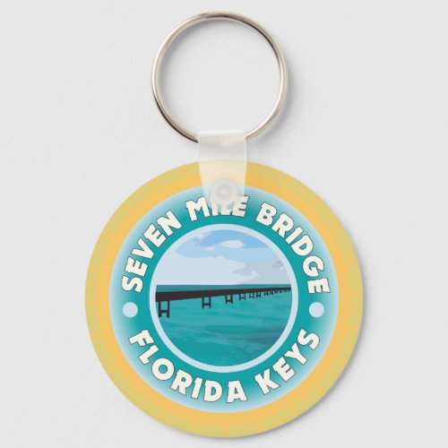 Seven Mile Bridge Florida Keys Keychain