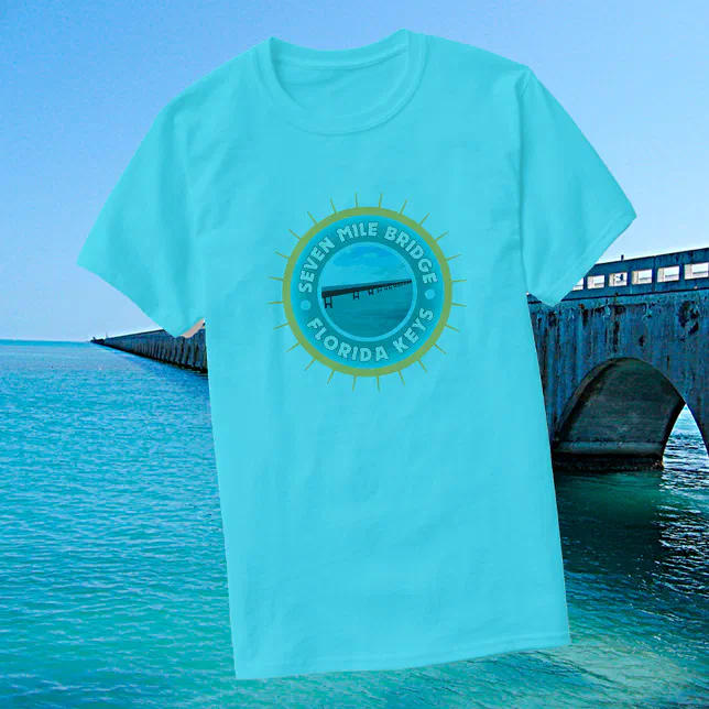 Key Bridge Tee Seven Mile Bridge Florida Keys T-Shirt | Zazzle