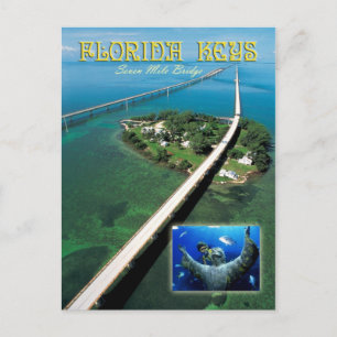 Seven Mile Bridge & Pigeon Key, Florida Keys Postcard