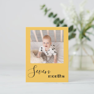 Seven Month Photo First Birthday Banner Card
