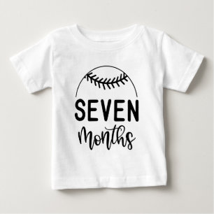 Seven Months Baseball Baby Milestone - T-Shirt