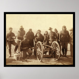Seven Native Americans & 1st Artillery SD 1891 Poster