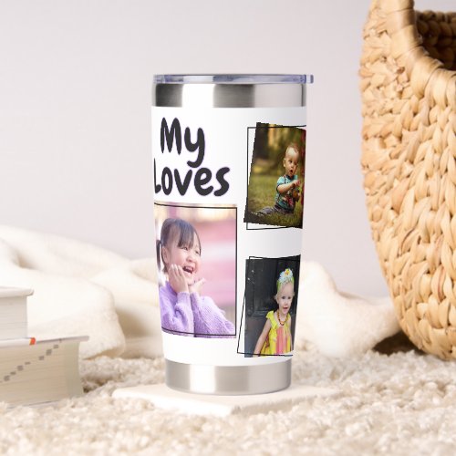 Seven Photos My Loves Grandparent Gift Insulated Tumbler