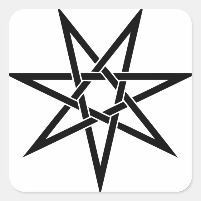 Seven Pointed Star Square Sticker (Front)