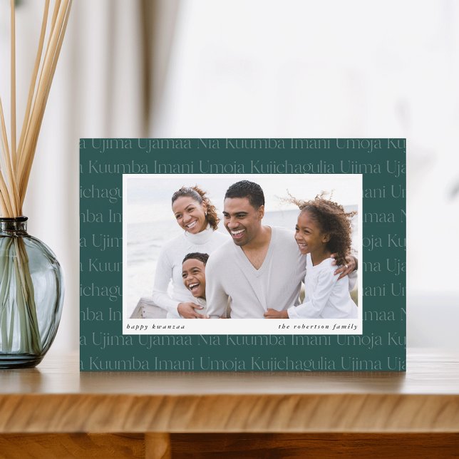 Seven Principles Horizontal Photo Kwanzaa Holiday Card (Creator Uploaded)