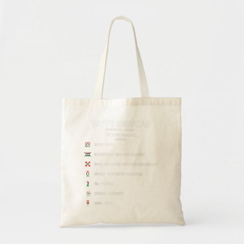 Seven Principles of Kwanzaa Celebration _ Happy Kw Tote Bag