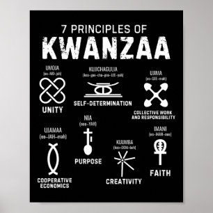 Seven Principles Of Kwanzaa Happy Kwanzaa 4  Poster