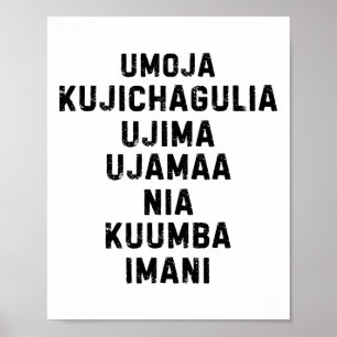 Seven Principles Of Kwanzaa Happy Kwanzaa 5  Poster