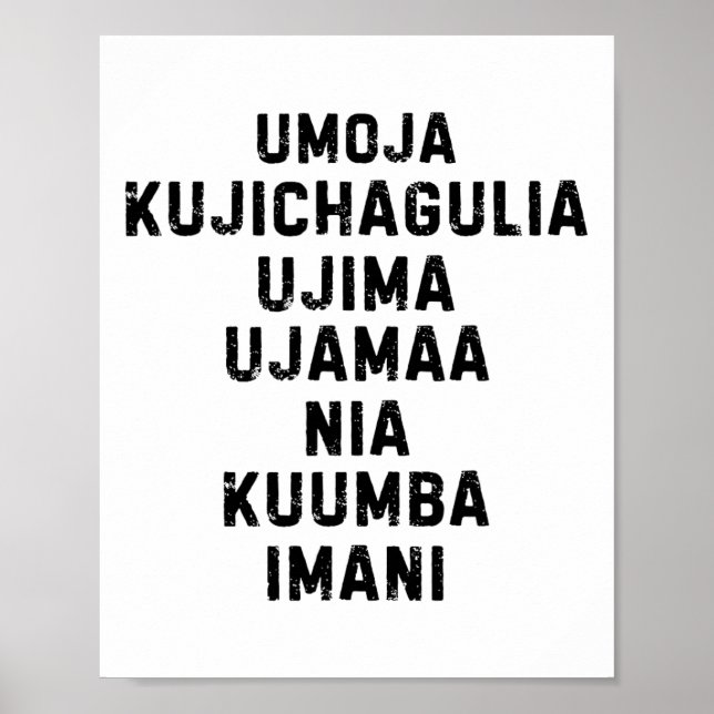 Seven Principles Of Kwanzaa Happy Kwanzaa 5  Poster (Front)