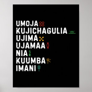Seven Principles Of Kwanzaa Happy Kwanzaa 8  Poster
