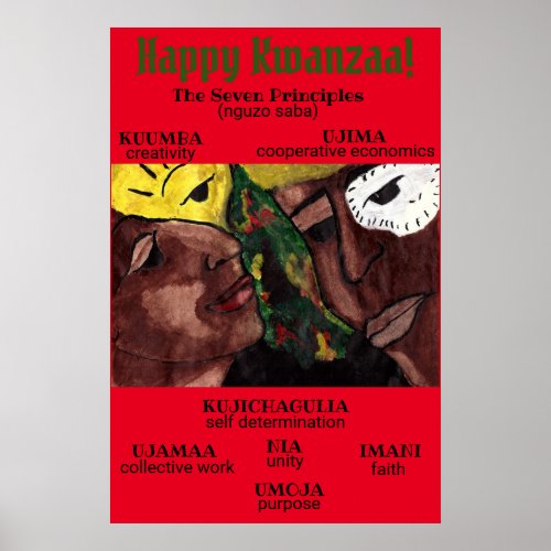 SEVEN PRINCIPLES OF KWANZAA poster