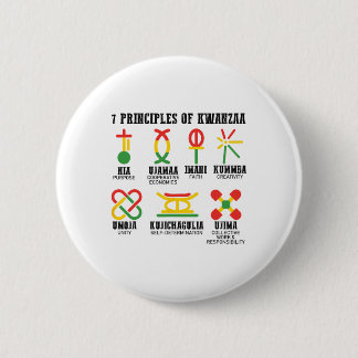 Seven Principles Of Kwanzaa Proud African American Button