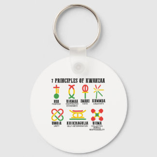 Seven Principles Of Kwanzaa Proud African American Keychain