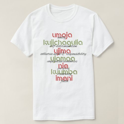 Seven Principles Of Kwanzaa T_Shirt