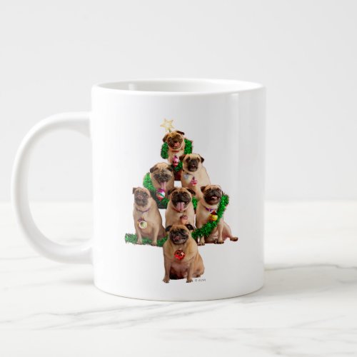 Seven Pugs_a_Posing Giant Coffee Mug
