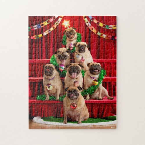 Seven Pugs_a_Posing Jigsaw Puzzle