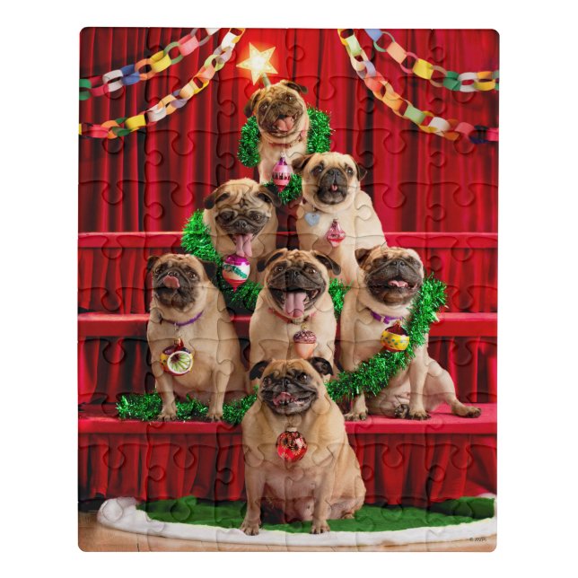 Seven Pugs-a-Posing Jigsaw Puzzle (Puzzle Vertical)