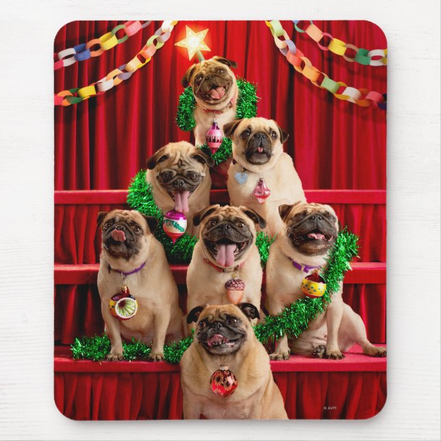 Seven Pugs-a-Posing Mouse Pad (Front)