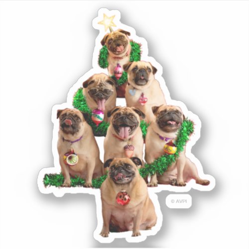 Seven Pugs_a_Posing Sticker