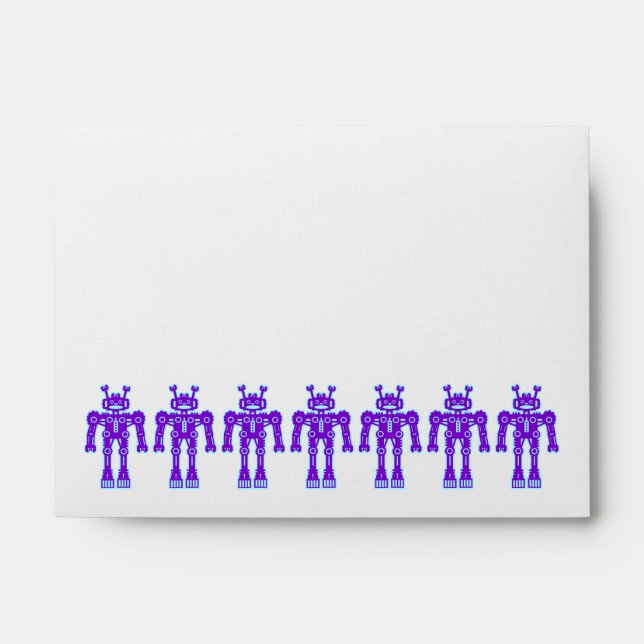 Seven Purple Robots Envelope (Front)