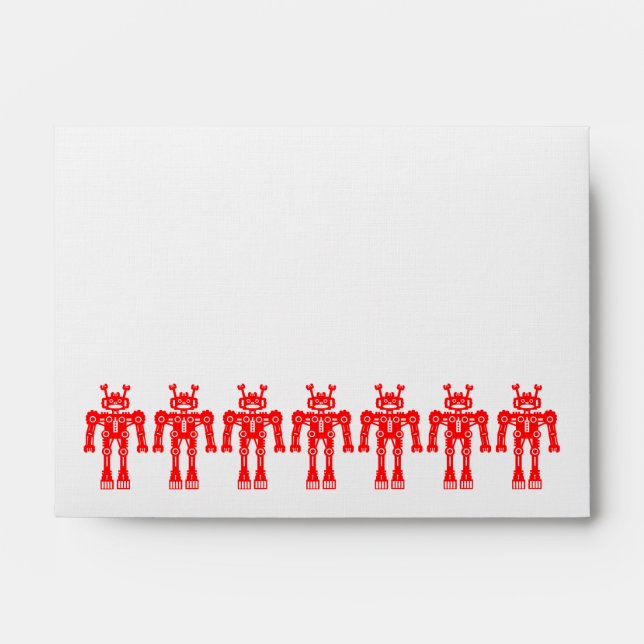Seven Red Robots Envelope (Front)