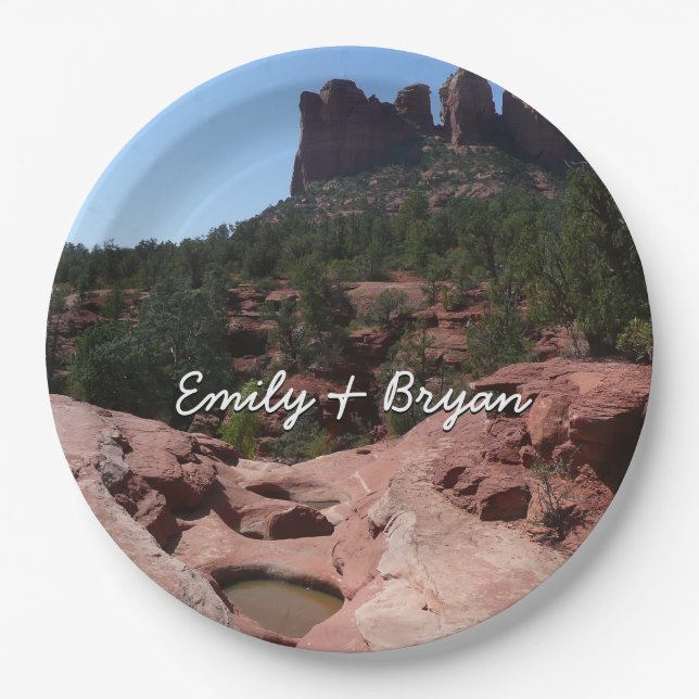 Seven Sacred Pools in Sedona Arizona Paper Plates (Front)