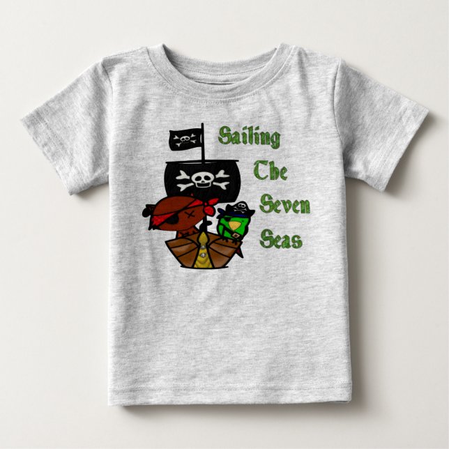 Seven Seas Pirate Baby T-Shirt (Front)